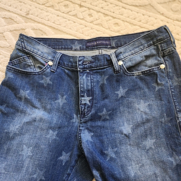STAR  Patterned Blue Jeans - Picture 11 of 15